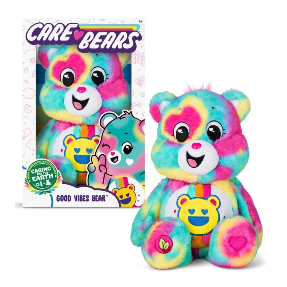 14” Care Bears Good Vibes Bear Plush Toy - Multicolor